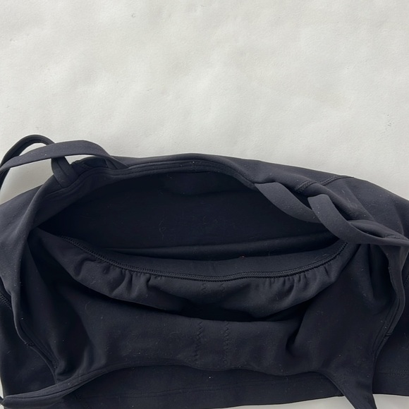 Lululemon Strappy Nulu Shelf Bra Sports Tank Top Black Size 6 - Picture 7 of 8